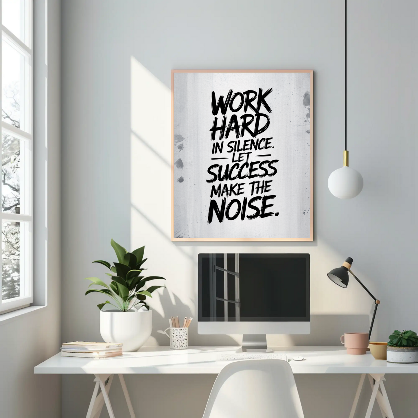 Work Hard in Silence Poster